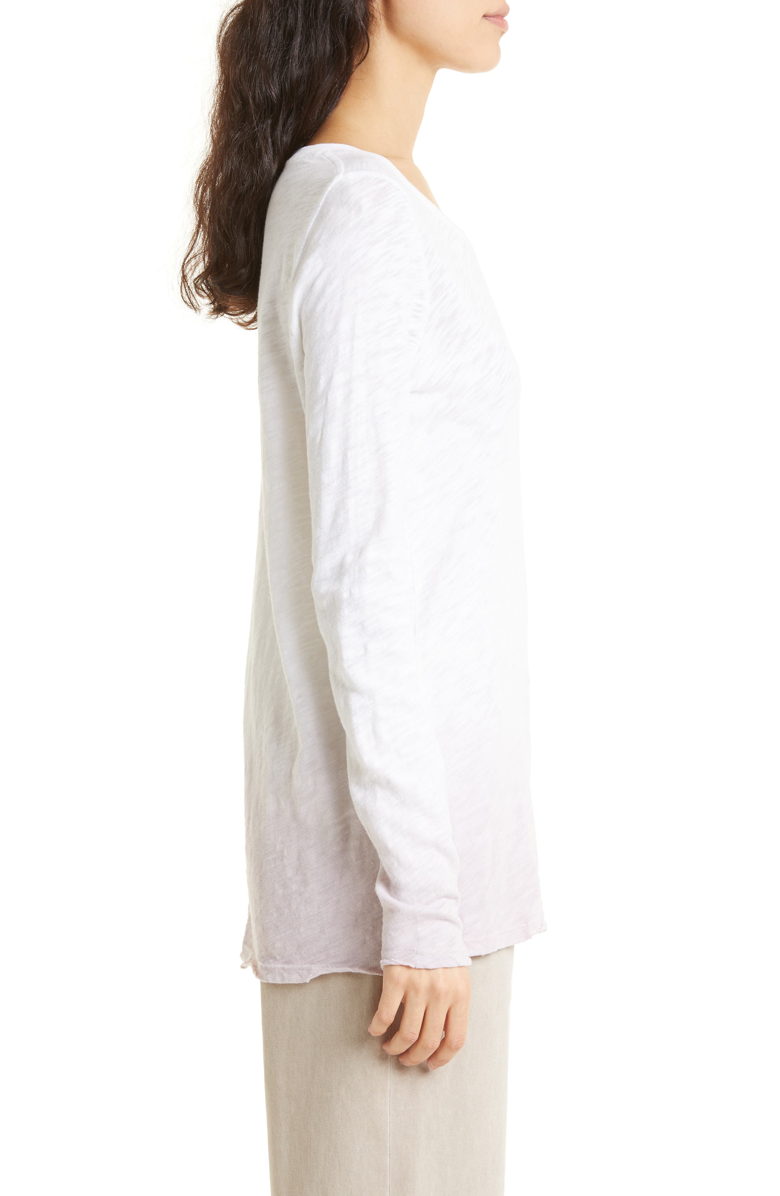 ATM Anthony Thomas Melillo Ombré Destroyed Slub Jersey Top (Women ...