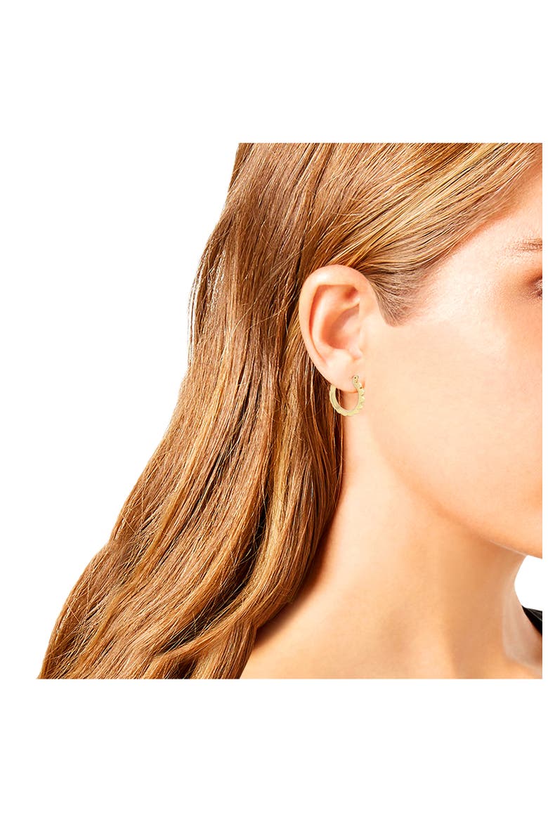 Small Studded Hoop Earrings, Alternate, color, GOLD