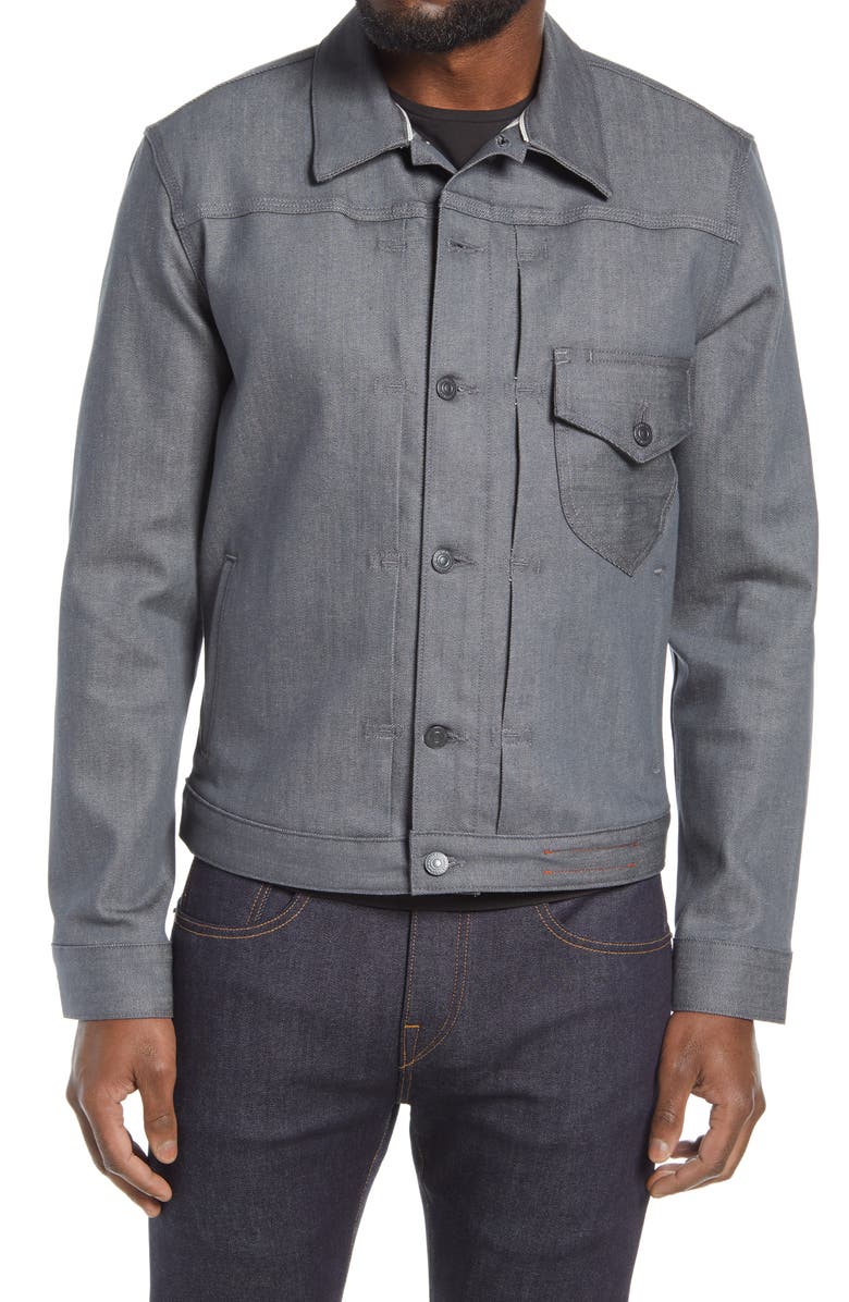 HIROSHI KATO The Blade Raw Denim Jacket, Alternate, color, 