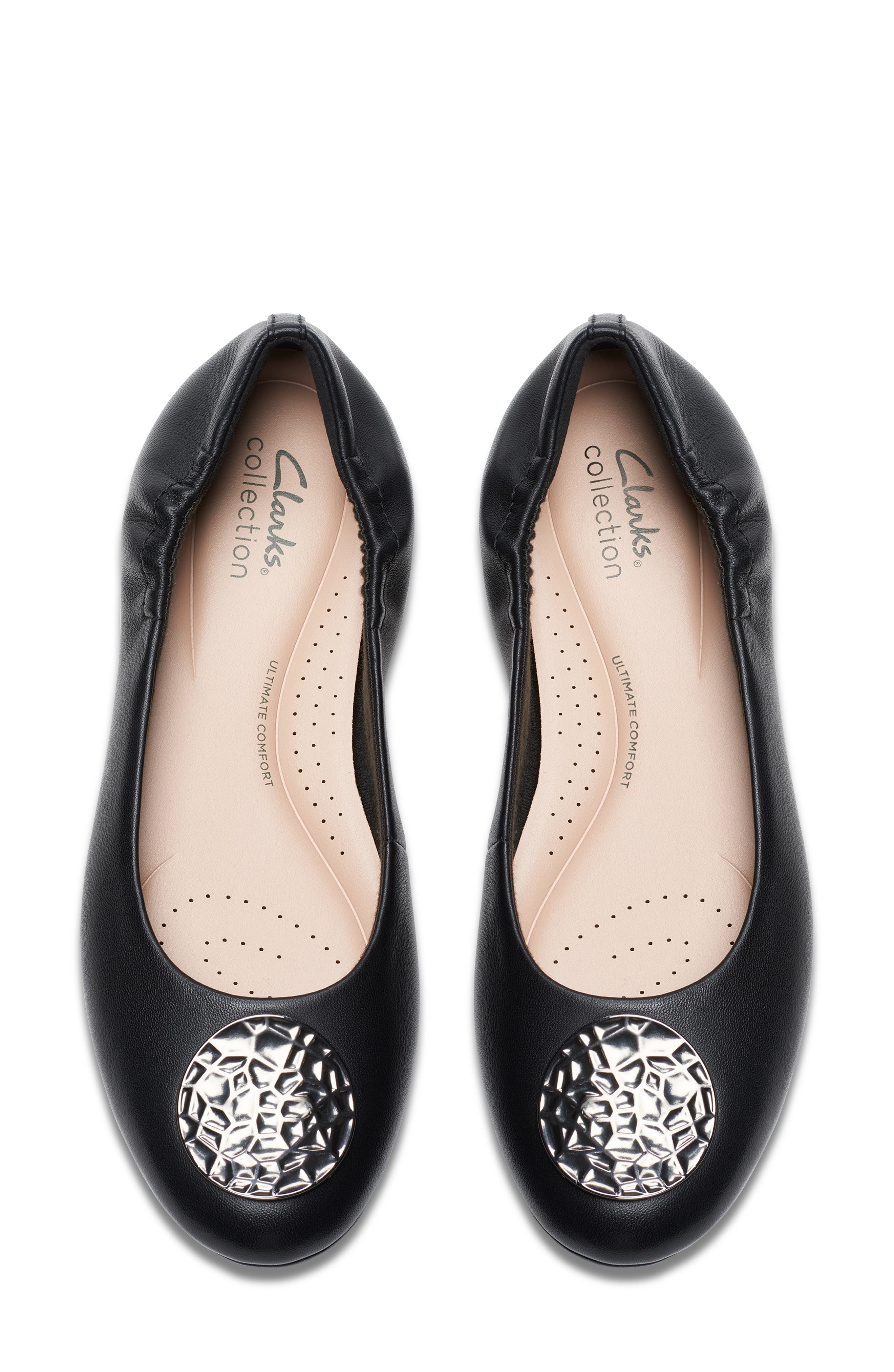 Clarks<sup>®</sup> Loreleigh Ave Flat, Alternate, color, Black Leather