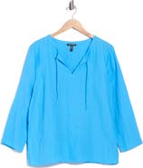 Eileen Fisher Princess Sleeve Linen Top