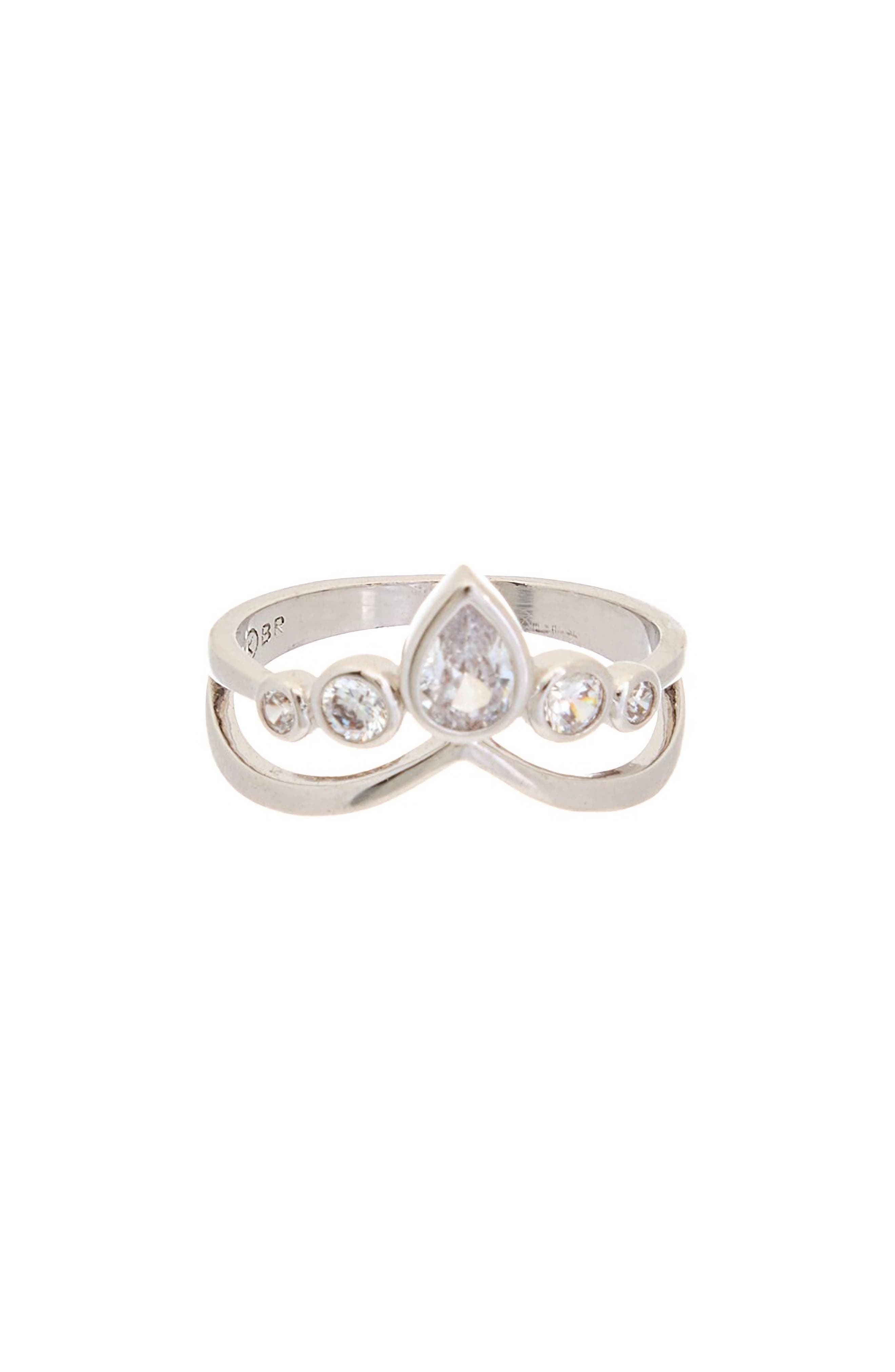 Juvell Cubic Zirconia Crown Ring