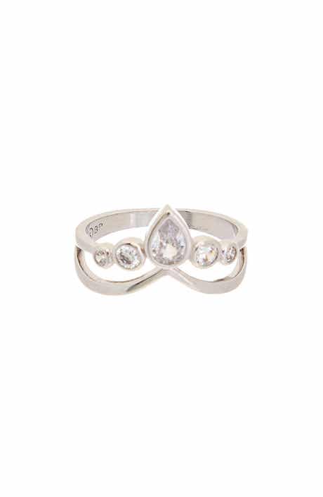 Juvell Cubic Zirconia Crown Ring