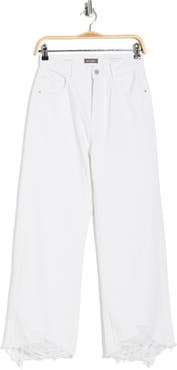 DL1961 Hepburn High Waist Raw Hem Wide Leg Jeans