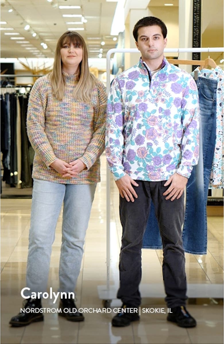 Stang Floral Quarter Zip Pullover, sales video thumbnail