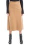 Faux Suede A-Line Midi Skirt