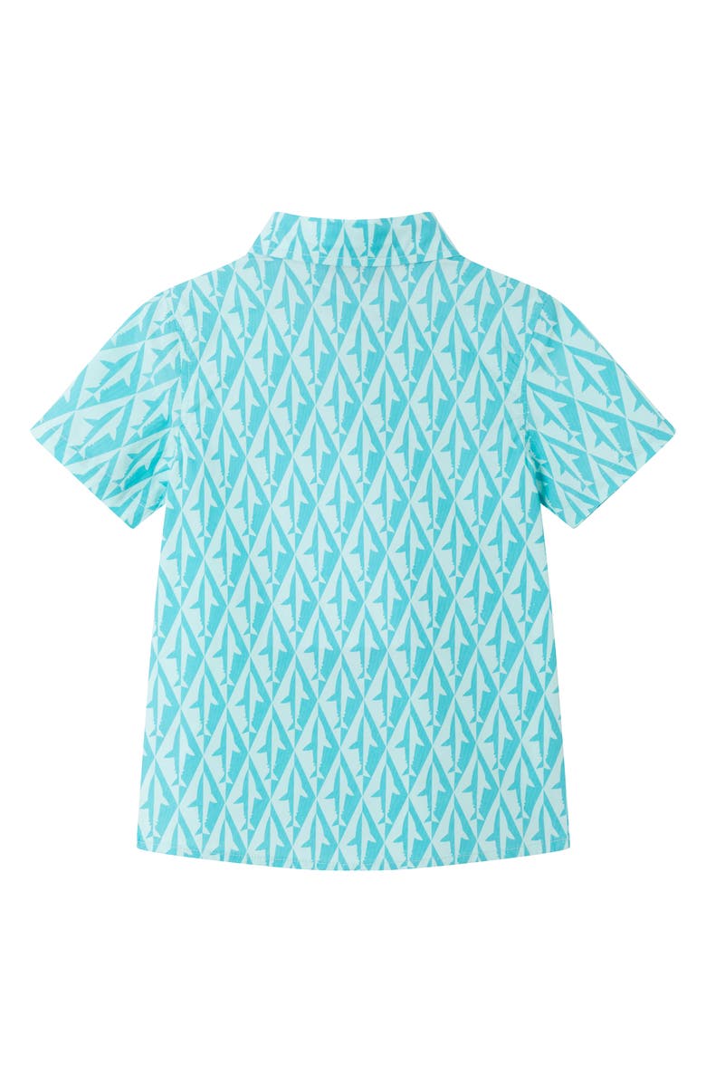 Andy & Evan Kids' Seersucker Short Sleeve Button-Up Shirt & Shorts Set, Alternate, color, 