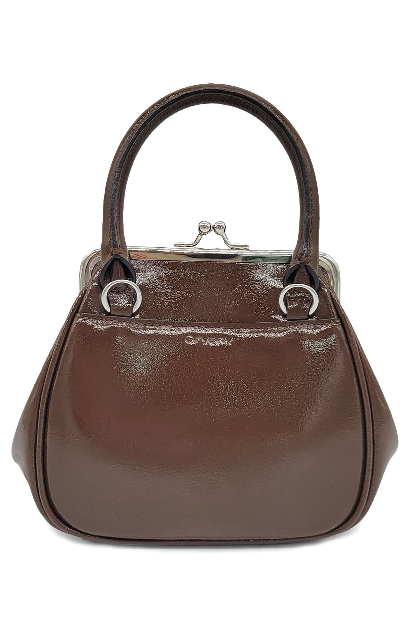 Oryany Mini Lace Up Leather Tote, Alternate, color, Camel Brown