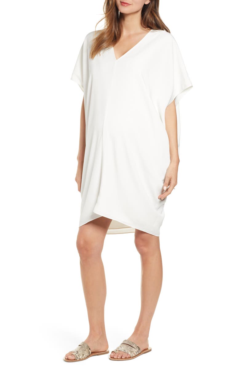 HATCH Slouch Dress, Main, color, White