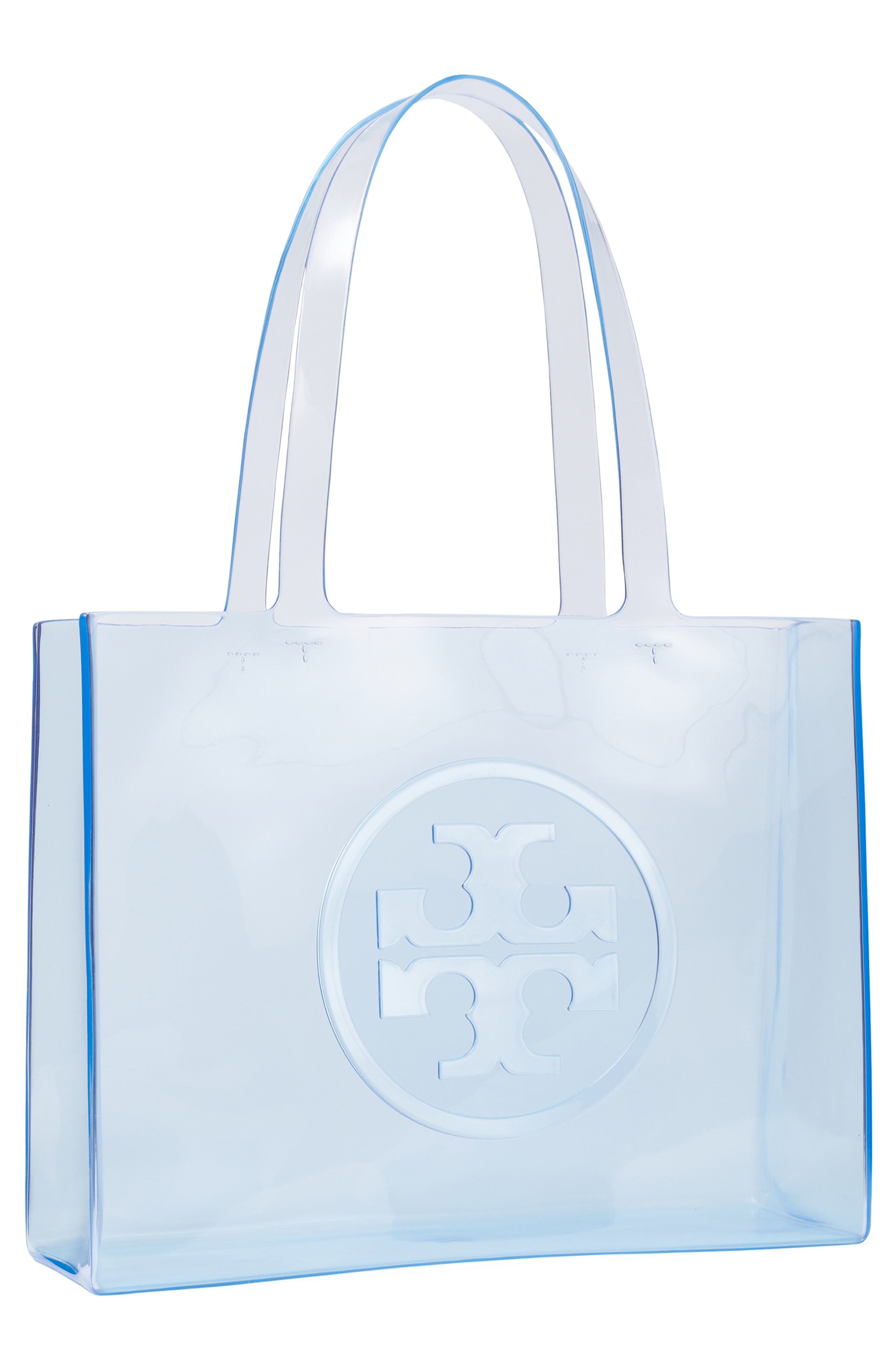 Tory Burch Small Ella Clear Tote, Alternate, color, Pool Blue