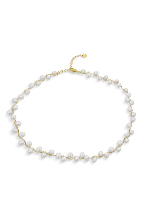 5-5.5mm Cultured Freshwater Pearl Cluster Necklace