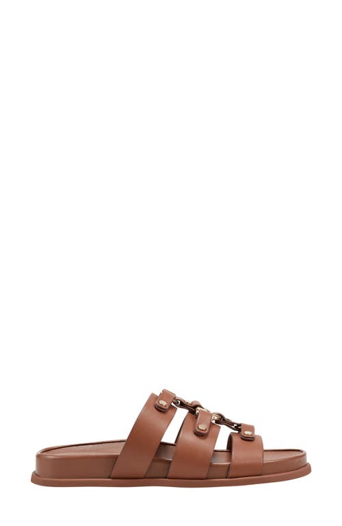 Marc Fisher Ltd Women's Verity Almond Toe Triple Strap Sandals In Medium Natural