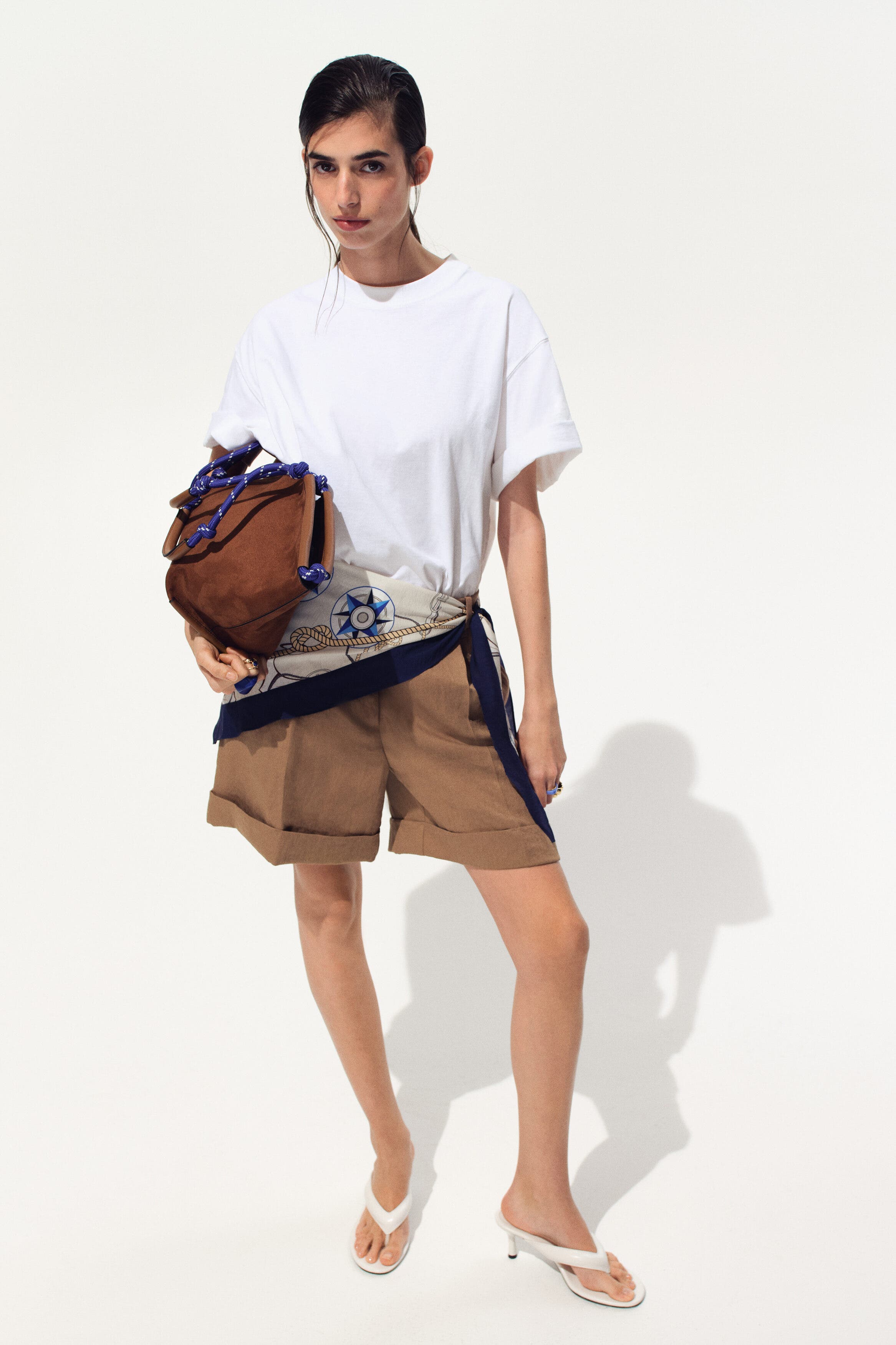 Scarf-detail shorts - image 2