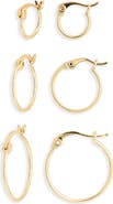 NORDSTROM RACK Set of 3 Demi Fine Hoop Earrings