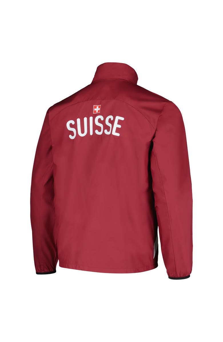 PUMA Men's Puma Red Switzerland National Team 2024 Pre-Match Full-Zip Hoodie Jacket, Alternate, color, Red