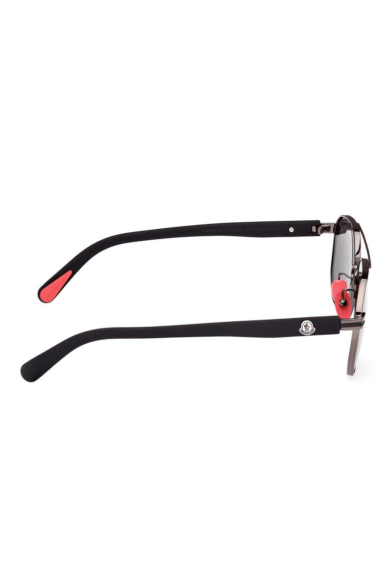 56mm Aviator Sunglasses, Alternate, color, SHINY GUNMETAL / SMOKE