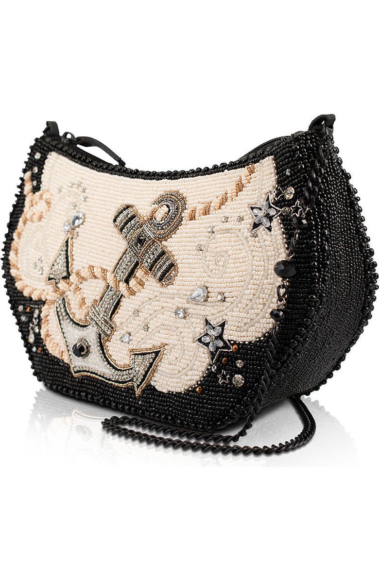 Mary Frances Accessories Hold Fast Crossbody Handbag, Alternate, color, White / Black