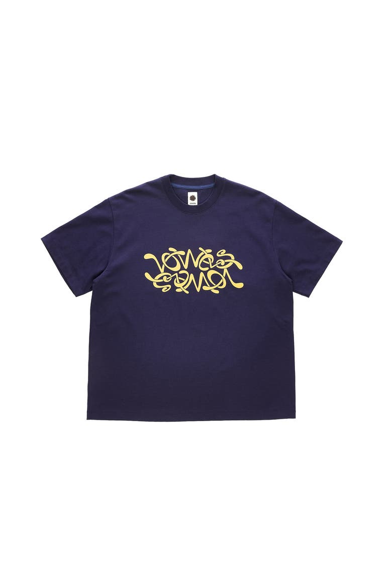 Double Scribble Tee, Main, color, Navy