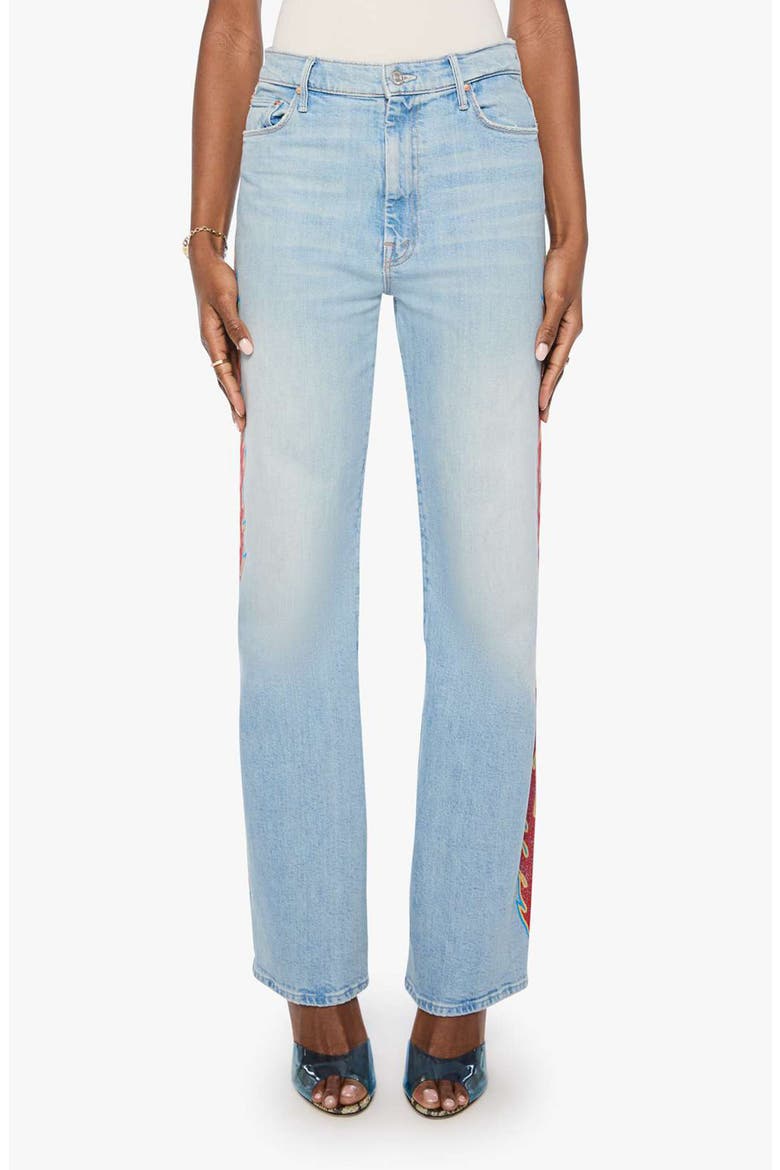 The Saloon Sneak High Rise Straight Leg Jeans, Main, color, BUM A SMOKE