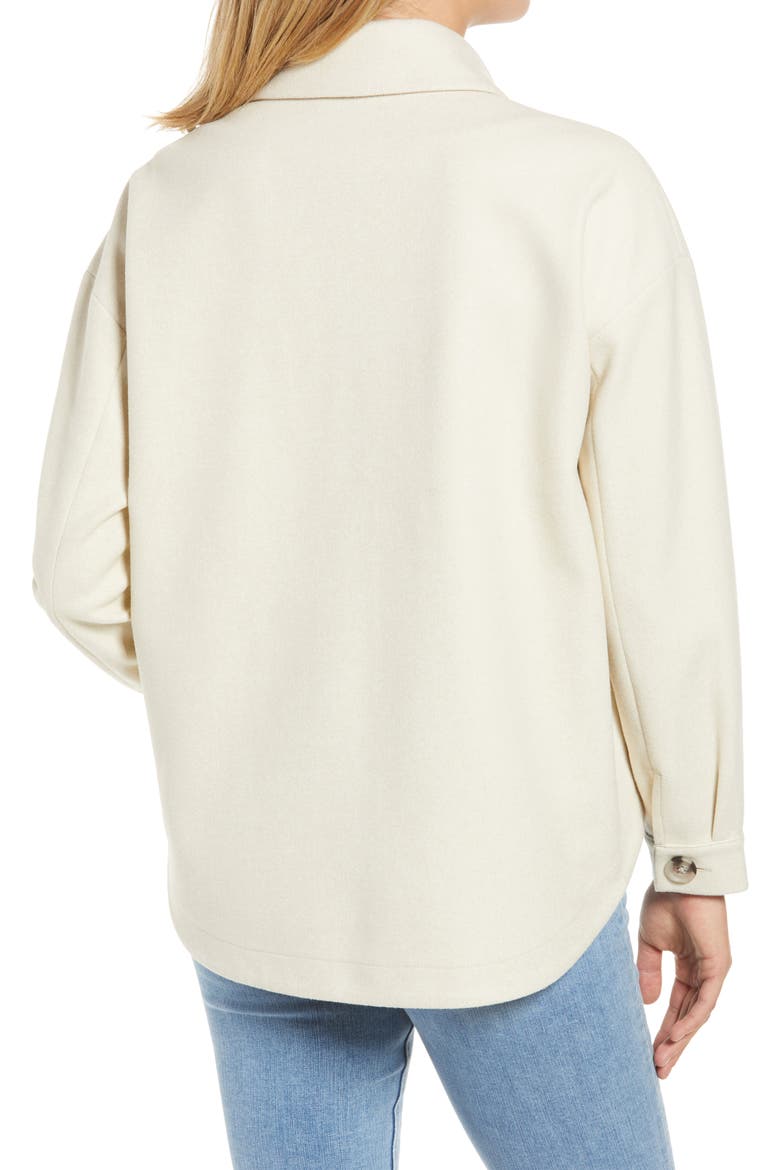 Neally Fleece Shirt Jacket, Alternate, color, BIRCH