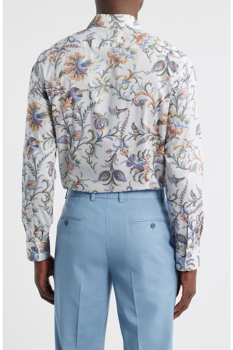 Roma Cotton Muslin Dress Shirt, Alternate, color, PRINTED AZURE/ WHITE BASE