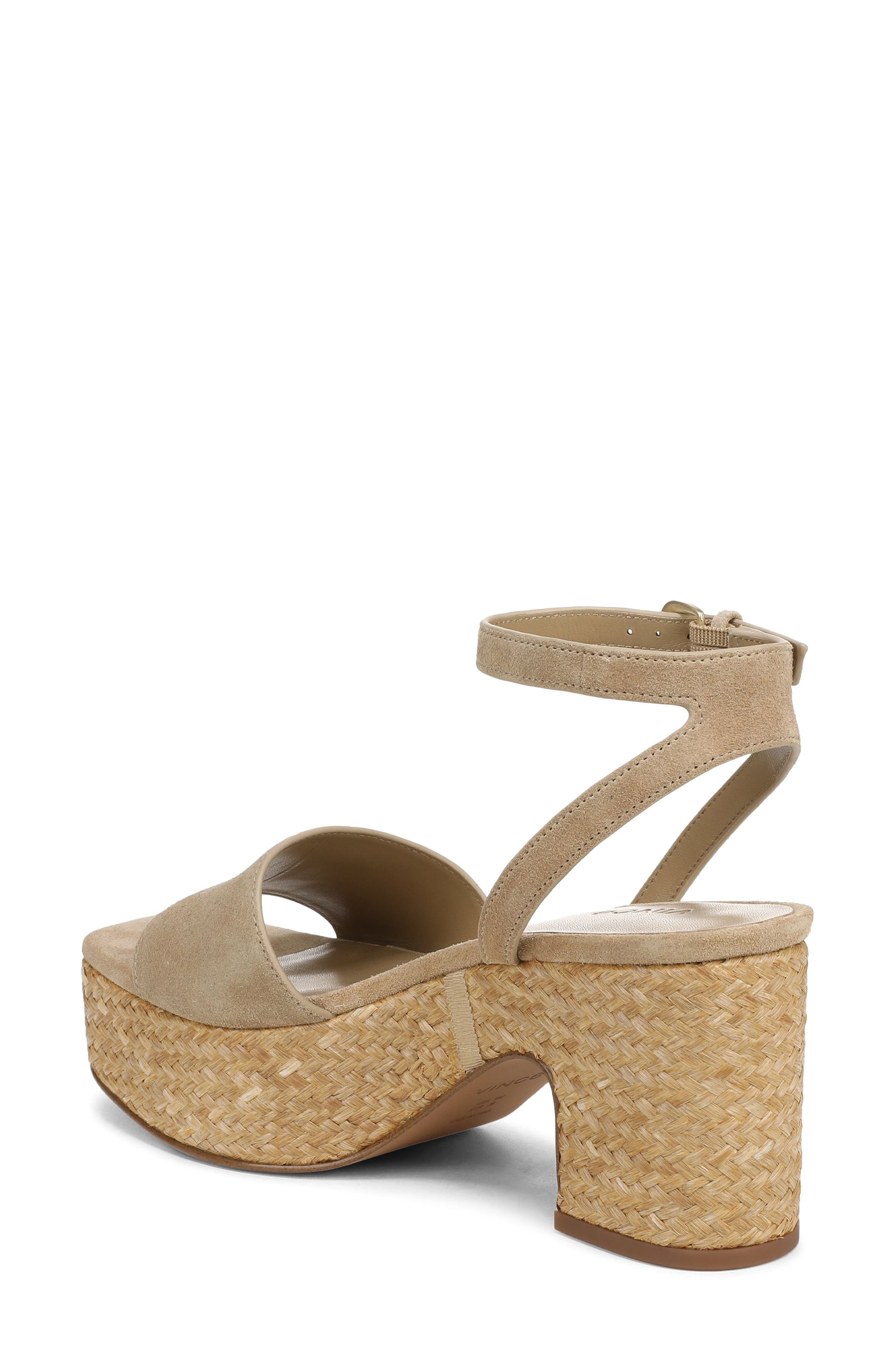 Castella Ankle Strap Platform Sandal, Alternate, color, WHEAT