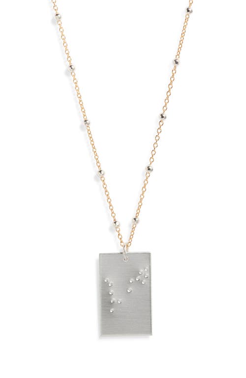 Set & Stones Zodiac Constellation Pendant Necklace In Silver - Pisces