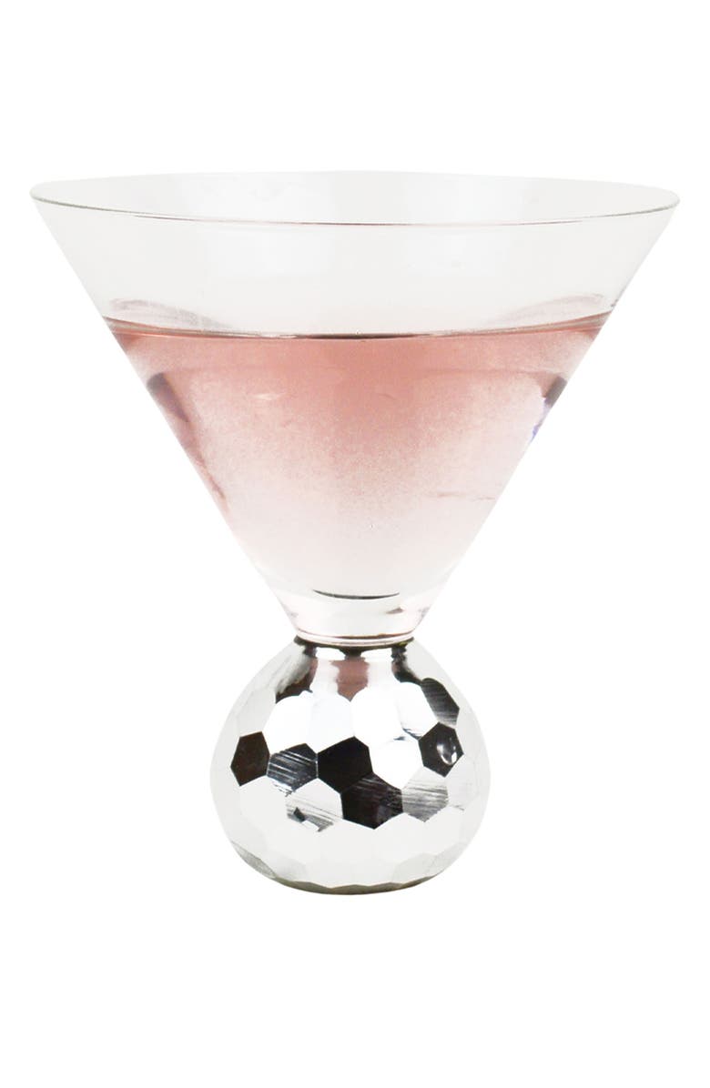 8 OAK LANE Silver Disco Set of 4 Martini Glasses, Alternate, color, Silver