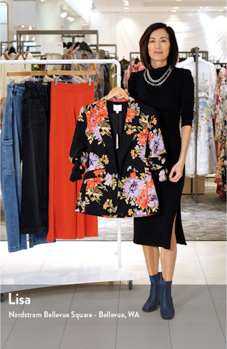 Cheyenne Ruched Sleeve One-Button Blazer, sales video thumbnail