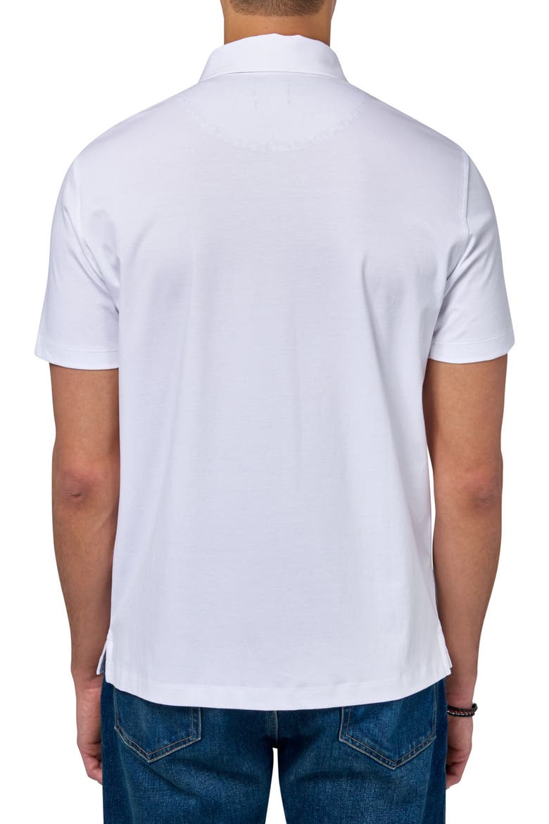 Slim Fit Solid Short Sleeve Polo, Alternate, color, WHITE