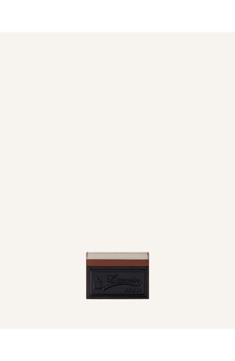Lanvin Tricolor Leather Card Holder, Main, color, Black/Multicolour