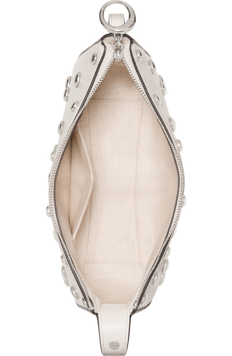 Kate Spade New York halo studded fine grain leather crossbody, Alternate, color, Cream