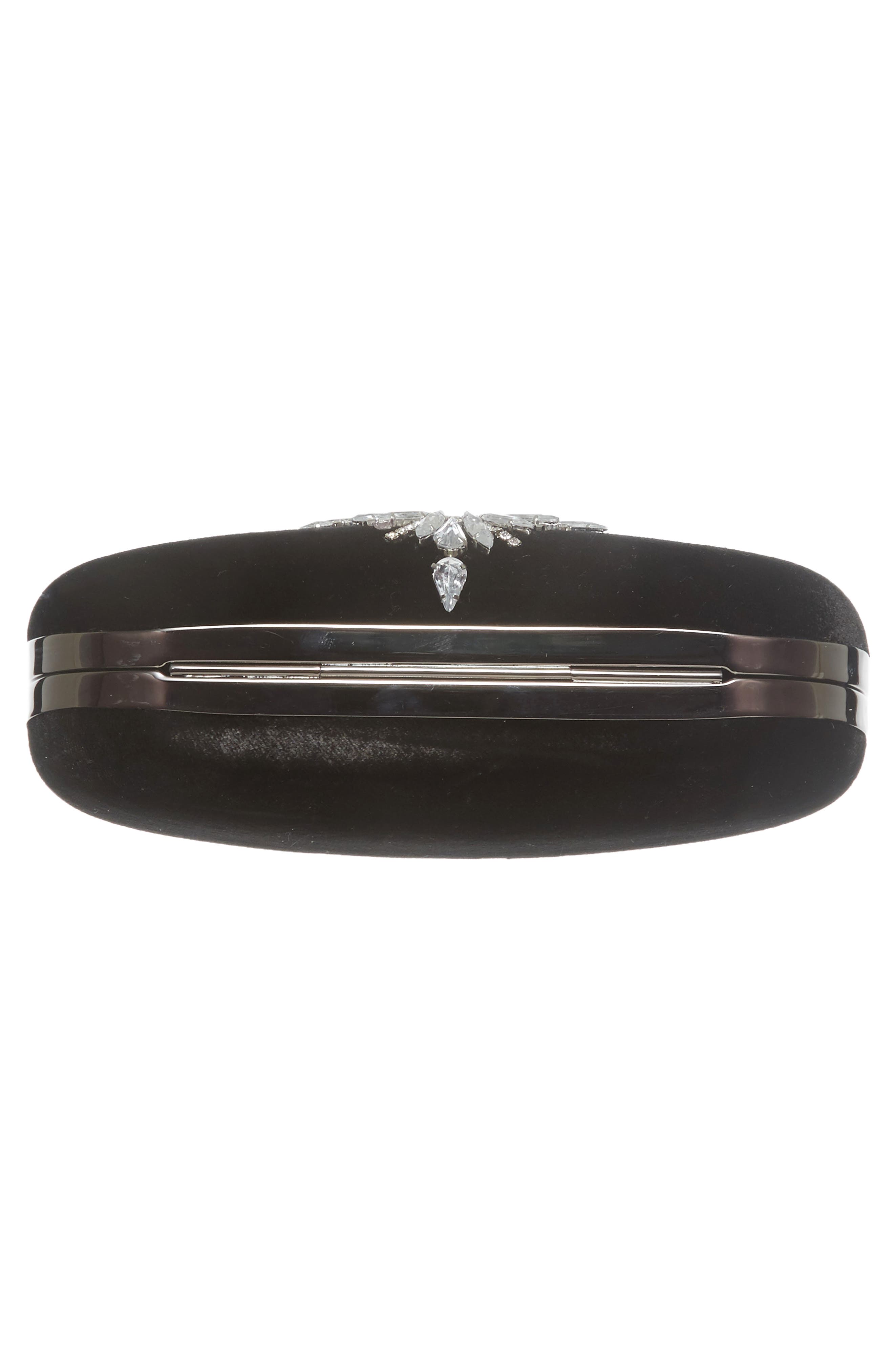 Badgley Mischka Aurora Clutch, Alternate, color, BLACK