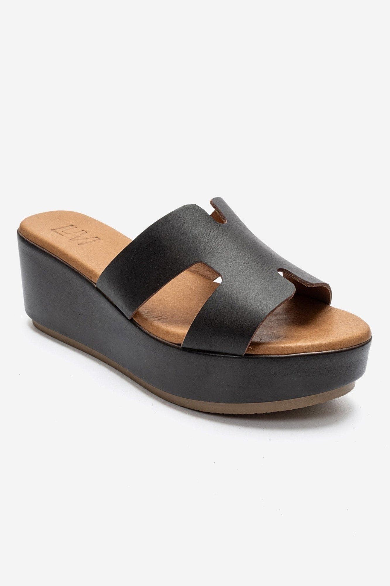 Lia Leather Platform Sandal, Alternate, color, Brown Leather