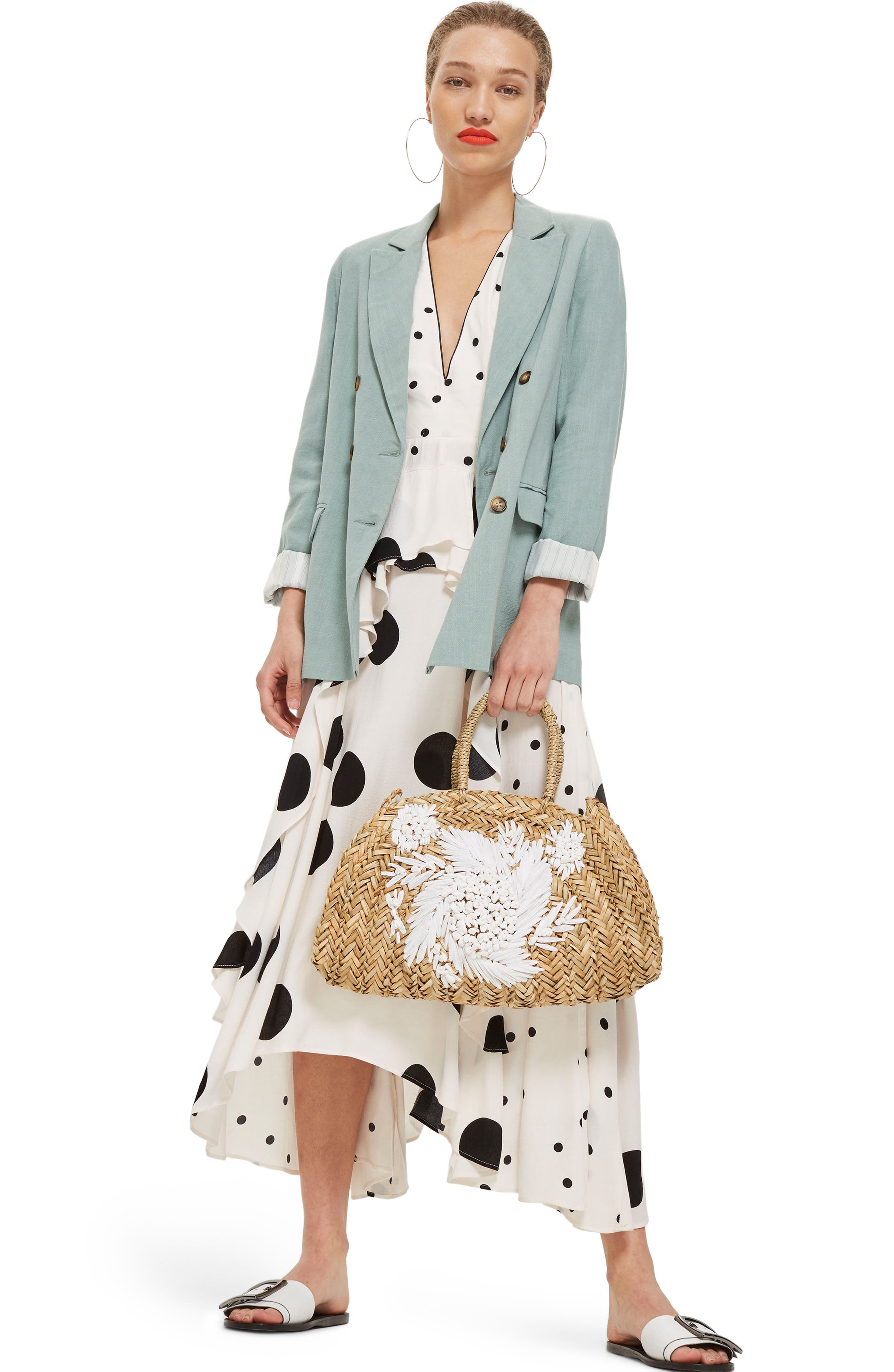 Topshop Brighton Floral Tote Bag, Alternate, color, 