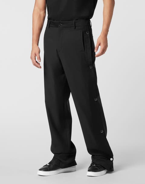 Loose Fit Trousers With Inserts Monogram Men