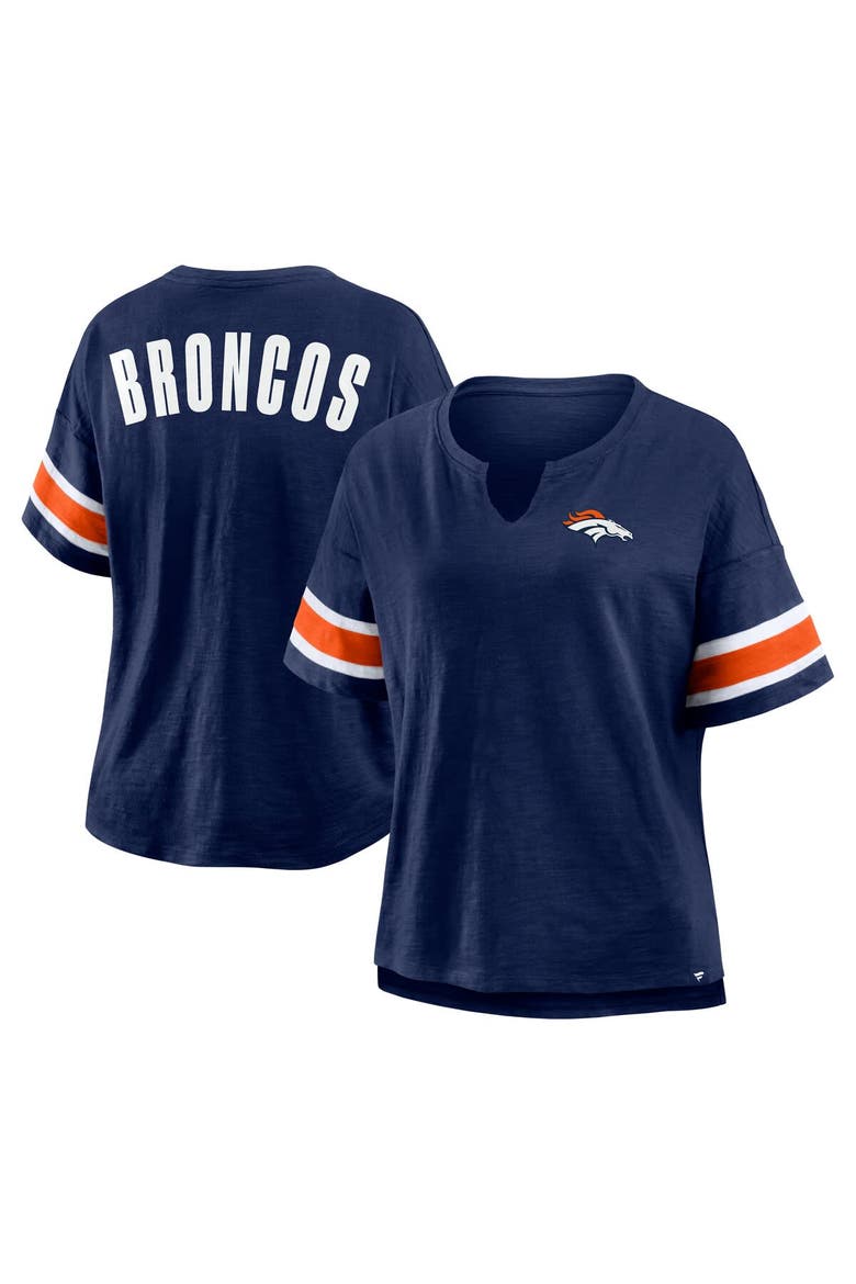 Women's Fanatics Navy Denver Broncos Redzone Curl Route T-Shirt, Main, color, Navy
