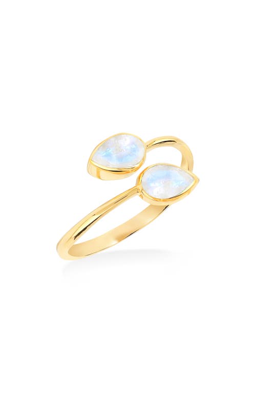 Ys Gems Gemstone Bypass Ring In Multi