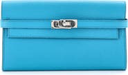 Pre-Owned Hermes Kelly Wallet Chevre Mysore Long