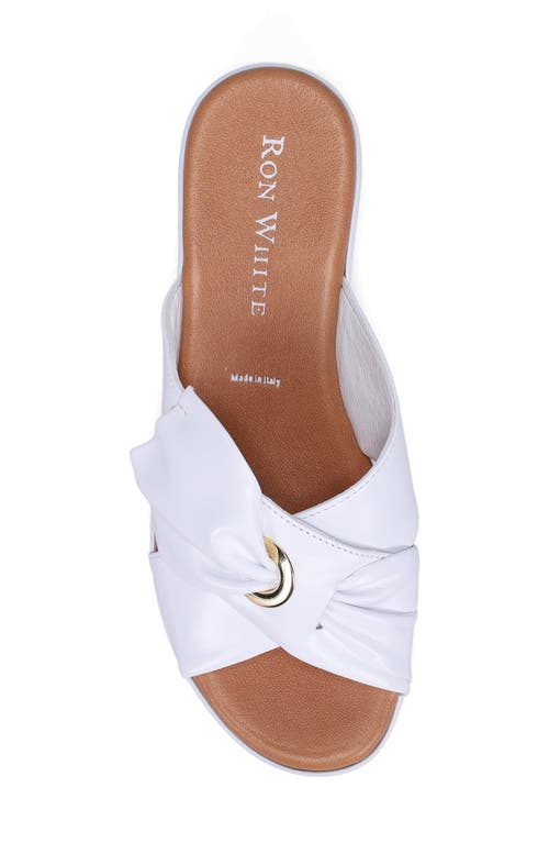 Ron White Patrika Platform Wedge Slide Sandal In White