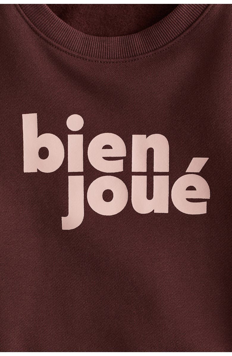 H&M Printed Cotton Sweatshirt, Alternate, color, Dark Brown/Bien Joué