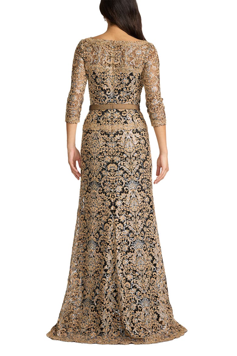 Embroidered Sequin Gown, Alternate, color, COPPER SHADOW/ BLACK