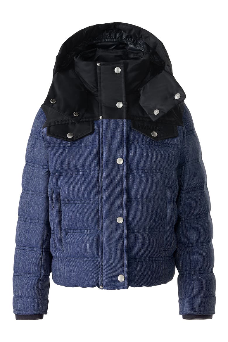 Kids' Adriel Down Denim Jacket, Main, color, MEDIUM DENIM