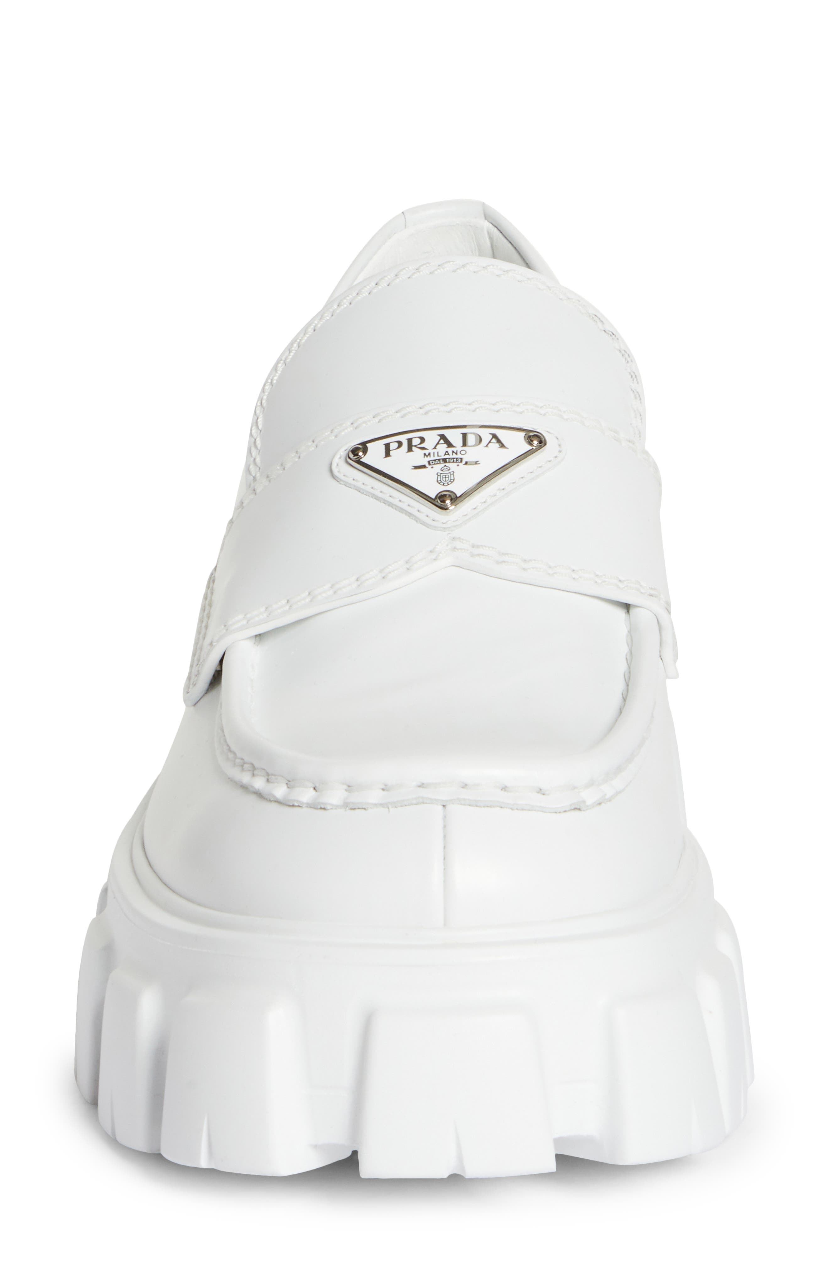 Monolith Lug Sole Loafer, Alternate, color, BIANCO