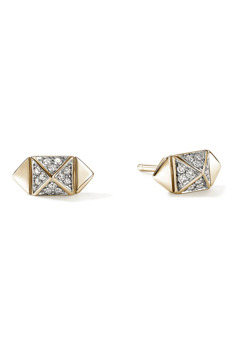Icon Stud Diamond Stud Earrings, Main, color, GOLD