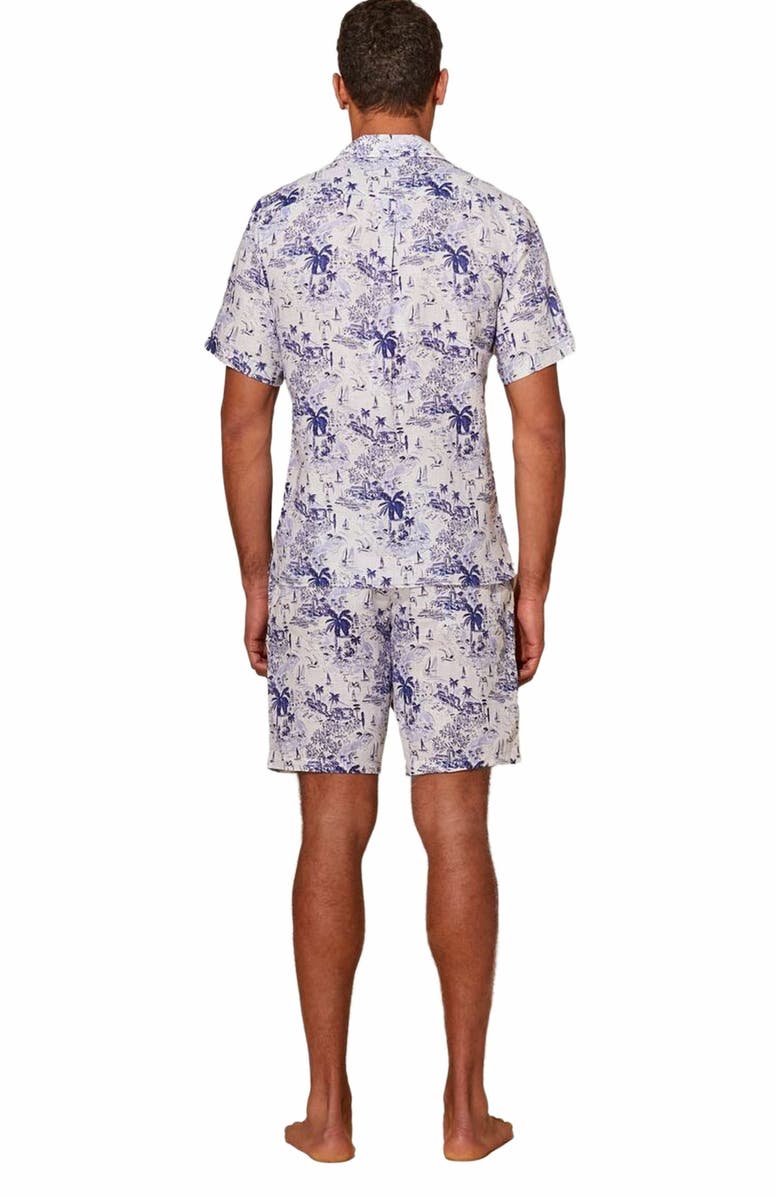 Vilebrequin Men's Bowling Linen Riviera Shirt, Alternate, color, 