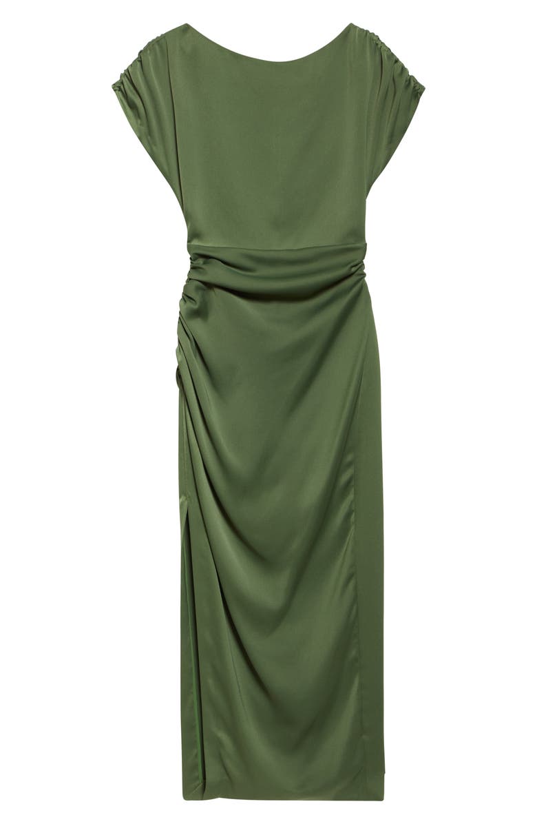 Lela Rose Heather Crepe Back Satin Dress, Alternate, color, Forest