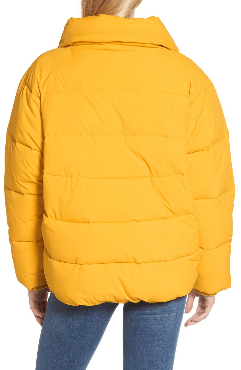 Topshop Puffer Coat, Alternate, color, 