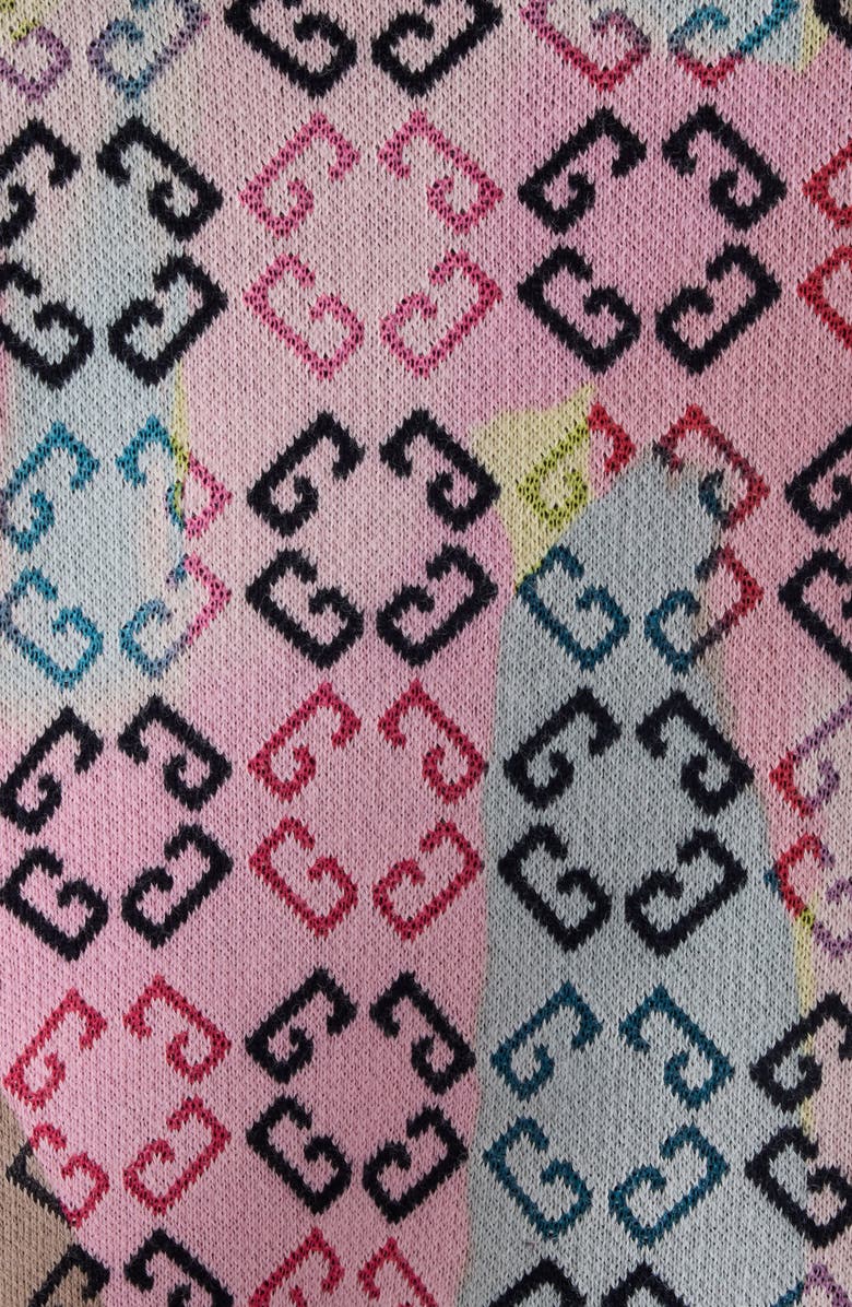 Givenchy Monogram 72 Jacquard Crewneck Sweater, Alternate, color, Pink Multicolored