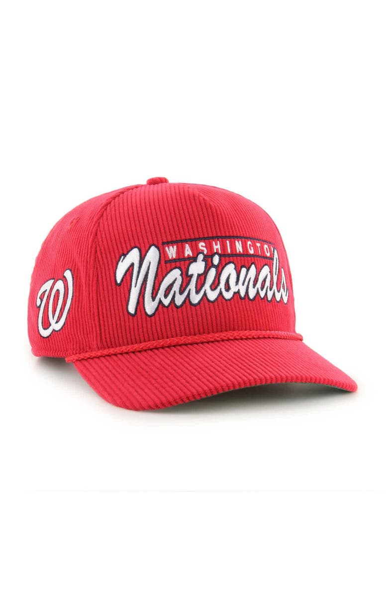 '47 Men's '47 Red Washington Nationals Corduroy Hitch Adjustable Hat, Alternate, color, Red